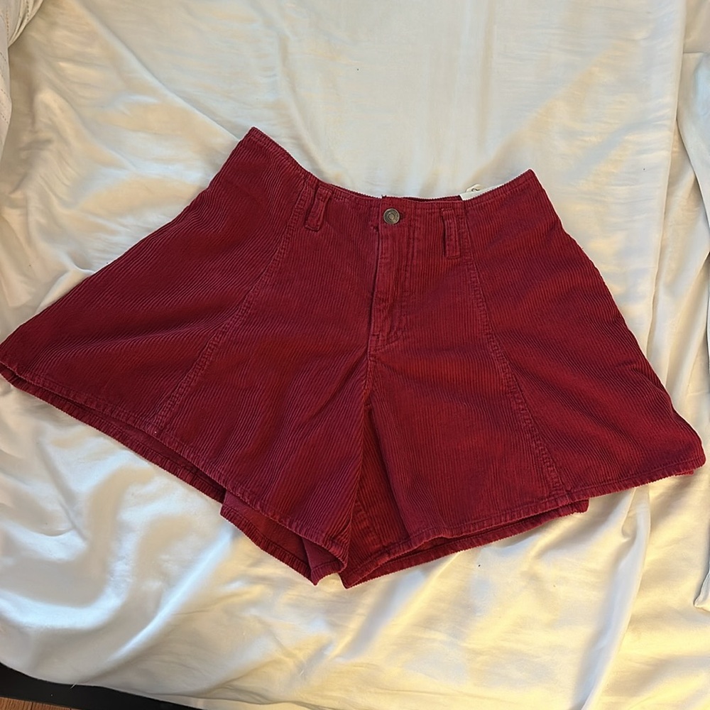 free people corduroy flair shorts